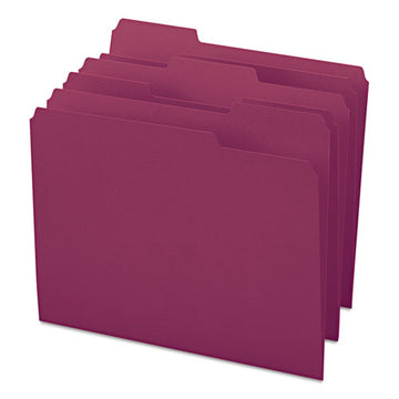 Smead® Colored File Folders, 1-3-cut Tabs, Letter Size, Maroon, 100-box freeshipping - TVN Wholesale